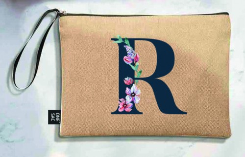 Bolso de mano letra r una pieza (diseño variado) (25×18×1 )